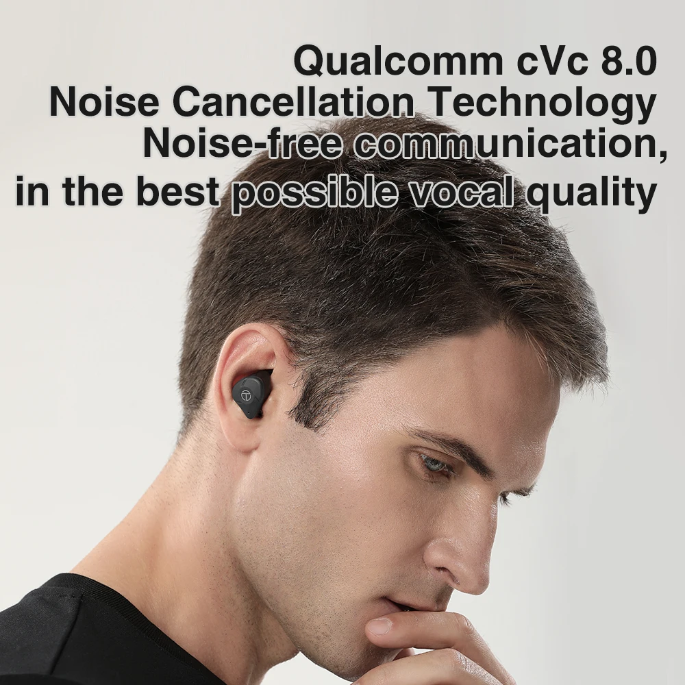 TRN T300 TWS Bluetooth V5.2 1DD+2BA Hybrid Driver Wireless Earphone Volume Control Sport Earbud Waterproof IEM With QCC3046 Chip