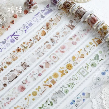 

2 Pcs/lot Lady's Secret Series Bullet Journal PET Washi Tape Adhesive Tape DIY Scrapbooking Sticker Label Masking Tape