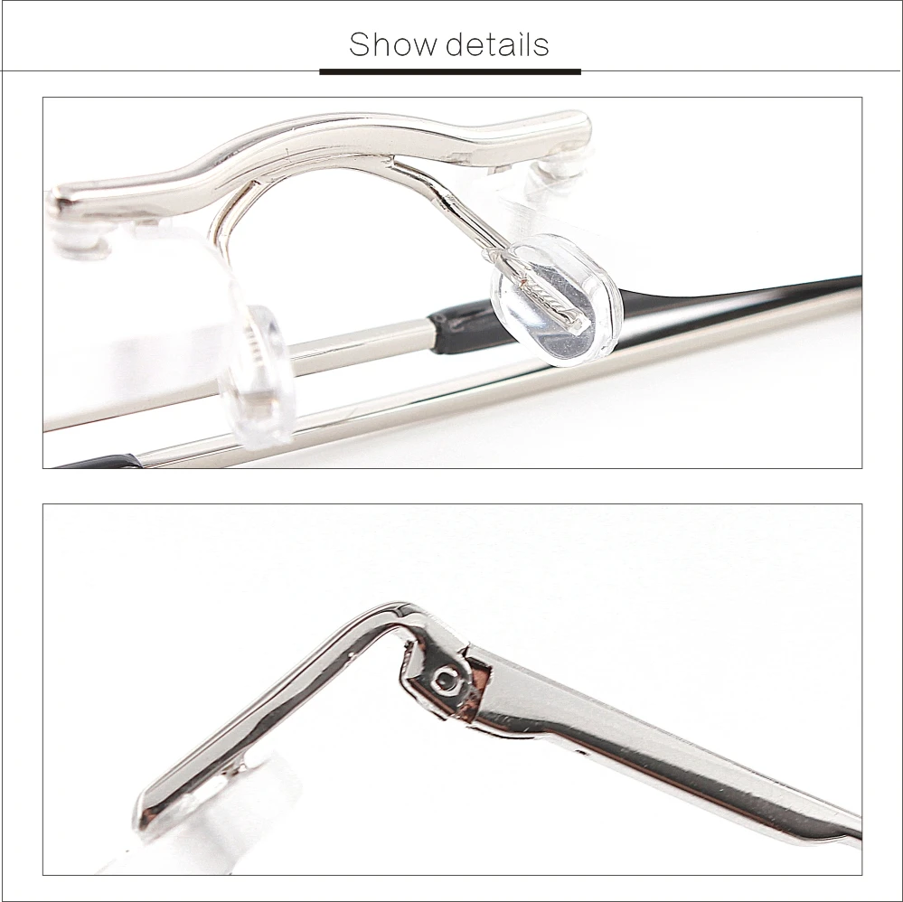Tube Reading Glasses Portable Magnifier Reading Glasses Frameless Men Rimless 1.0 1.5 2.0 2.5 3.0 6