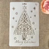 4Pcs/Lot 26cm Christmas Pine Tree Jingle Bell DIY Layering Stencils Painting Scrapbooking Stamping Embossing Decorative Template ► Photo 3/5