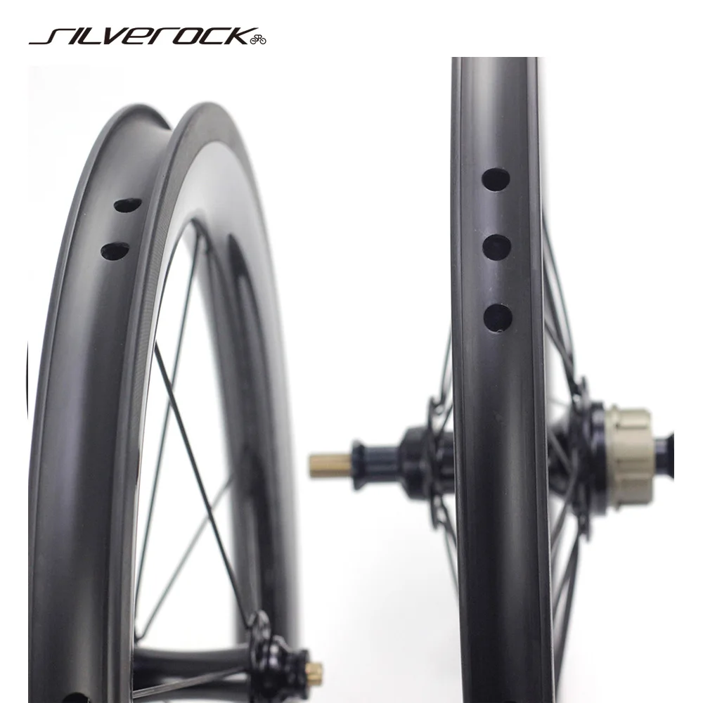 SILVEROCK F + R карбоновые колеса 16 дюймов 1 3/8 дюйма 349 ободной тормоз 38 мм клинчерная