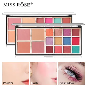 

Facial Makeup Palette Eyeshadow+2 Colors Blushe+2 Colors Powder Eyeshadow Highlighter Glitter Blusher Contour Pallete 12 Colors