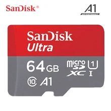 Sandisk cartão de memória micro sd, classe 10 tf 16gb 32gb 64gb 128gb até 100 cartao de memoria mb/s uitra c10 para samrtphone
