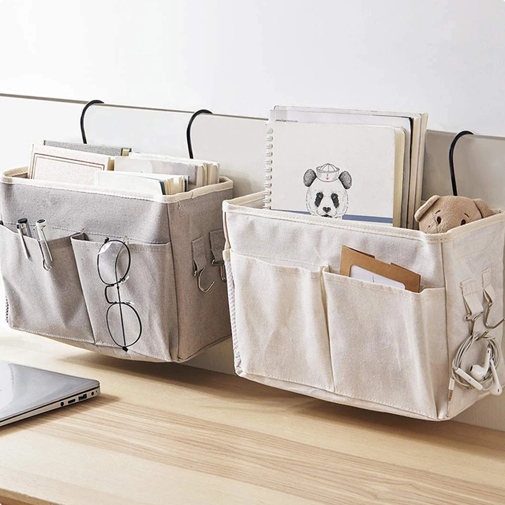 Bedside Hanging Storage Organizer Bedside Caddy Metal Hooks Bunk Bed