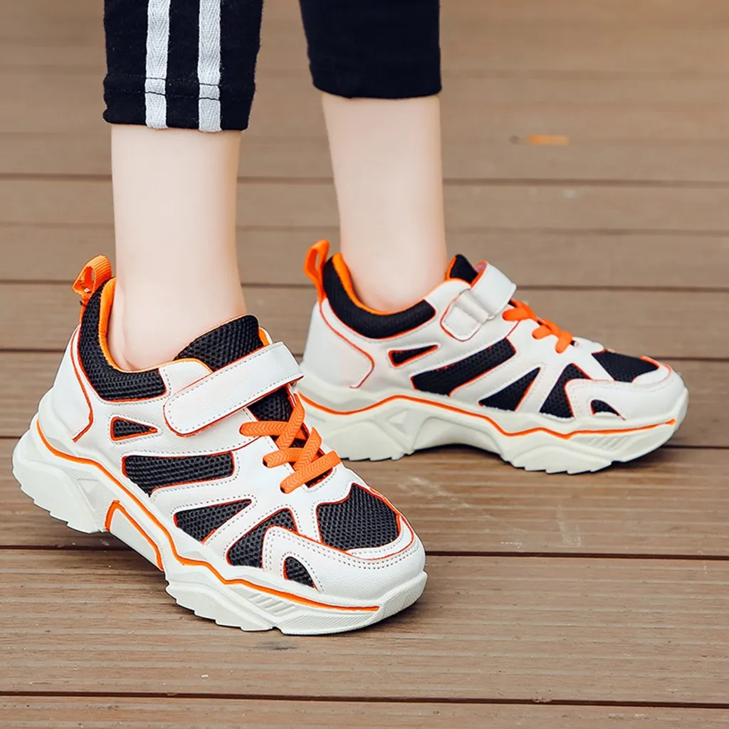 Модная детская спортивная обувь для маленьких девочек и мальчиков; сетчатые дышащие Нескользящие кроссовки для бега; повседневная обувь; кроссовки;# g4