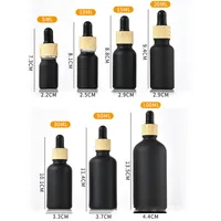 Flcopropriété compte-gouttes en verre noir conviviale ré, 5/10/15/20/30/50/100ml, pour tous les jours, pour aromathérapie aux huiles essentielles, vente en gros 3
