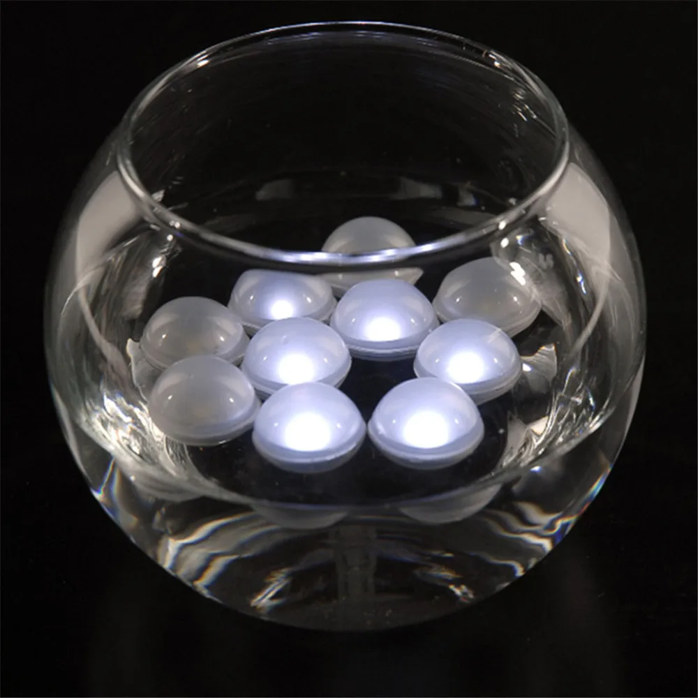 12Pcs/lot LED Pearl Ball Floating Vase Light Underwater Lights with Battery for Baby Shower Wedding Party Centerpiece Floral