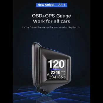 

HUD Head-Up Display Head-Up Display OBD GPS Gauge Digital Meter 61*49mm