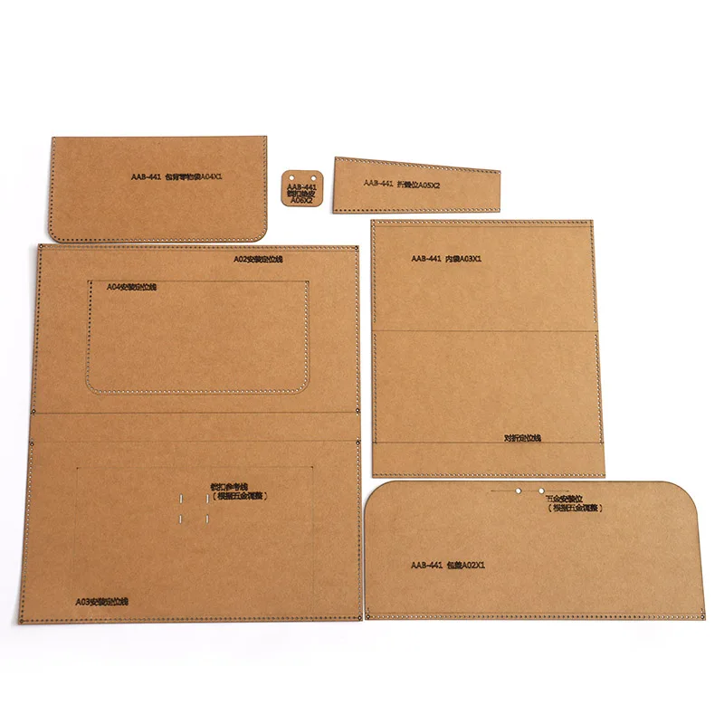 1 Set Of Hard Kraft Paper Stencil Template For Ladies Casual Clutch Wallet Sewing Pattern 29cm*16cm*4cm