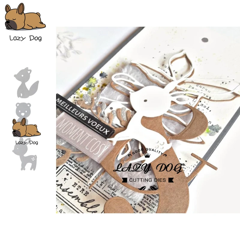 Металлические Вырубные штампы в виде животных лиса медведь олень искусство