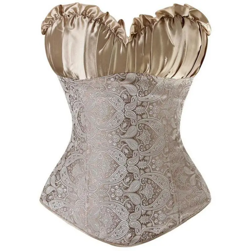 

Plus Size Women Corset Top Bustier Vintage Lace Floral Overbust Lingerie Sexy Party Club Costumes Wedding Bustier Corset Vest