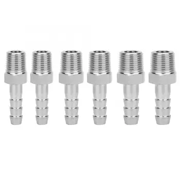 

2PCS 1/4in Stainless Steel BSPT Male Thread Connector + Barb Joint Quick Coupling Connector Pipe Fitting High Quality