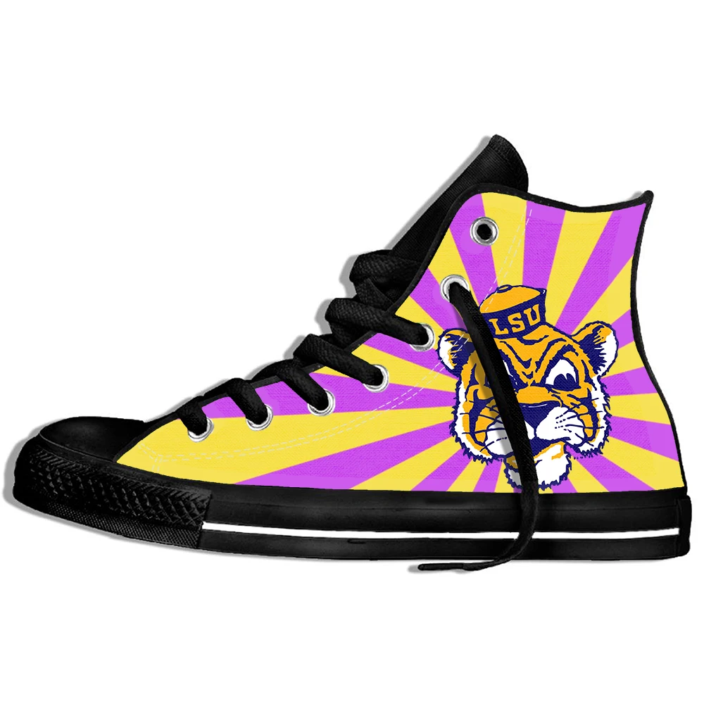 LSU Tigers 3 LSU Tigers Модные мужские и wo мужские кроссовки для колледжа, летняя Университетская повседневная обувь - Цвет: LSU Tigers 3