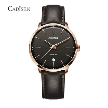 

CADISEN Sapphire Crystal Men Watches Automatic Mechanical Watch MIYOTA 8215 Clock Leather Casual Retro Wristwatch Relojes Hombre