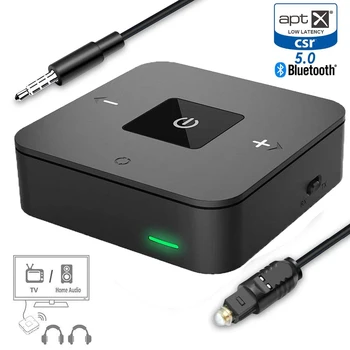 

Aptx LL Bluetooth 5.0 Transmitter Receiver for TV PC Car Speaker RCA 3.5mm AUX Spdif Stereo Music Wirlesss Audio Adapter Dongle