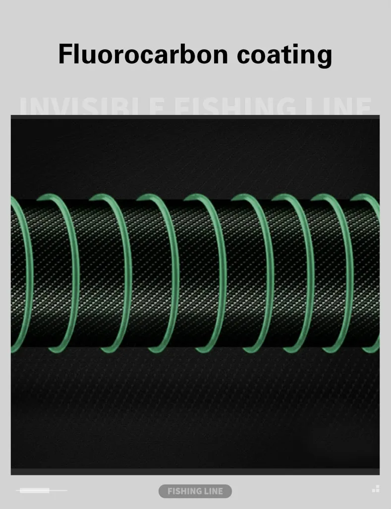 50m 2.0 #-20 # Nylon Rock Angelschnur Fluor kohlen wasserstoff schnur super starke Zug schnur Sink schnur für Herings fische 0,23-0,80mm Durchmesser – Detail 4