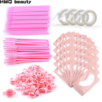 

Eyelash Extension Supplies Set lashes Brush Micro Brush Tape Glue Ring Eye Pad Disposable Mascara Applicator eyelashes Tool