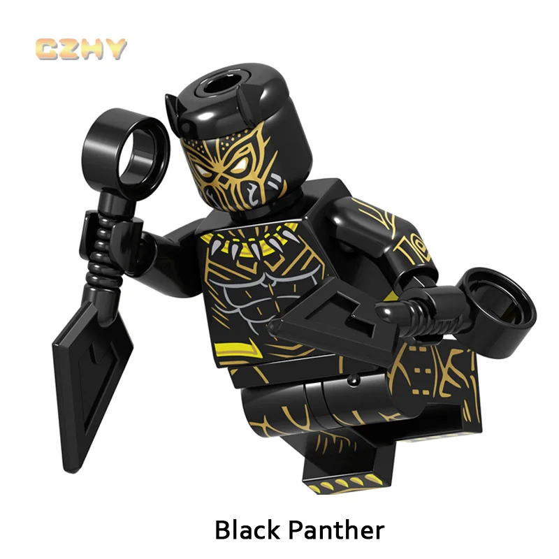 

Black Panther Blacklash Whiplash Legoeinglys Ironman Tony Stark Spiderman Mysterio Venom Avengers MINIFIGURED Building Blocks