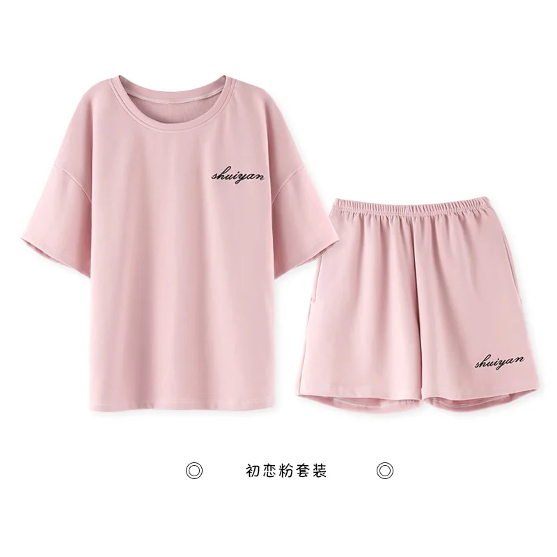 Пижама для мужчин и женщин летняя хлопковая дышащая парная спортивная одежда с