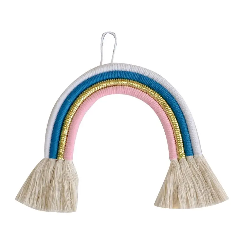Baby Nursery Wall Decorative Hangings Children Room Rainbow Handmade Pendants D08C - Цвет: 4