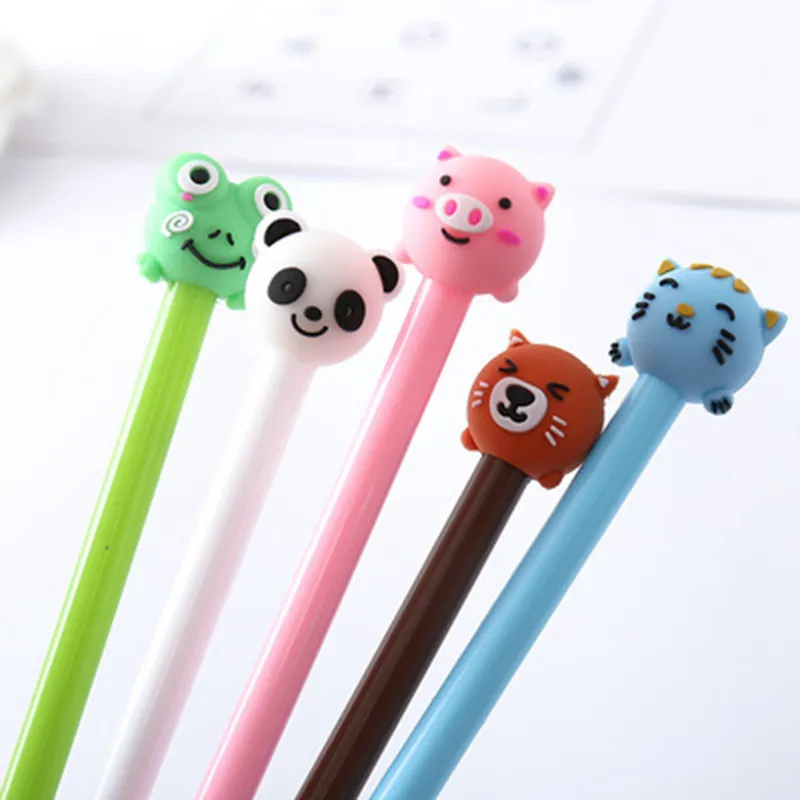 Cartoon Animal Modeling Gel Pen Creative Office Black Signature 0.5mm Student Writing Water School Stationery Supplies |