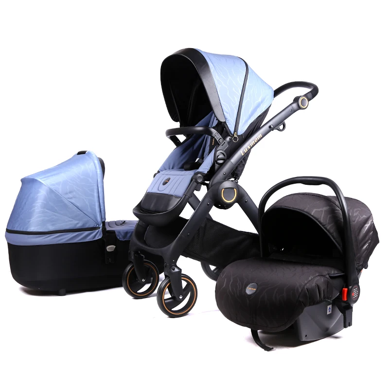 Luxmom детская коляска 3 в 1 2в1 складные большие колеса легко путешествовать полнофункциональное использование четыре сезона