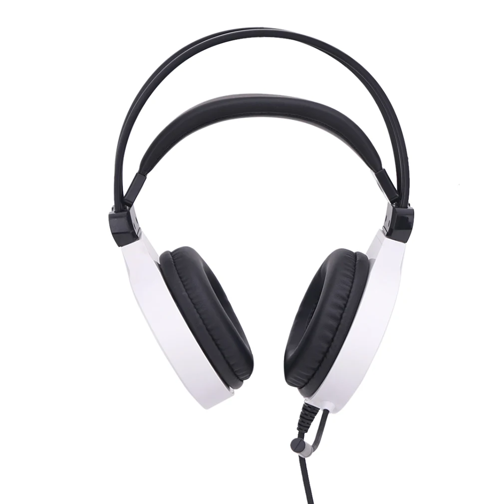 White& Black Luminescence Type Gaming Headsets Super Stereo Bass Wired High Sensitivity Ear Headphones For Computers PC