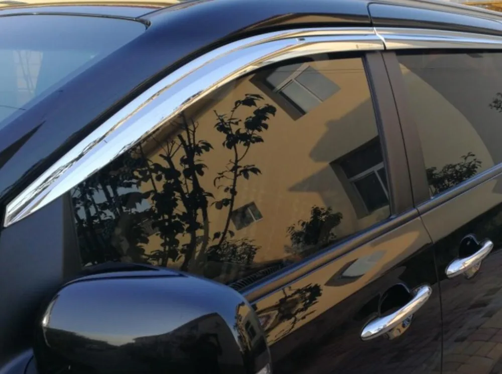 

ABS Chrome plastic Window Visor Vent Shades Sun Rain Guard car accessories for HYUNDAI Sorento 2015 2016 2017 2018 car styling