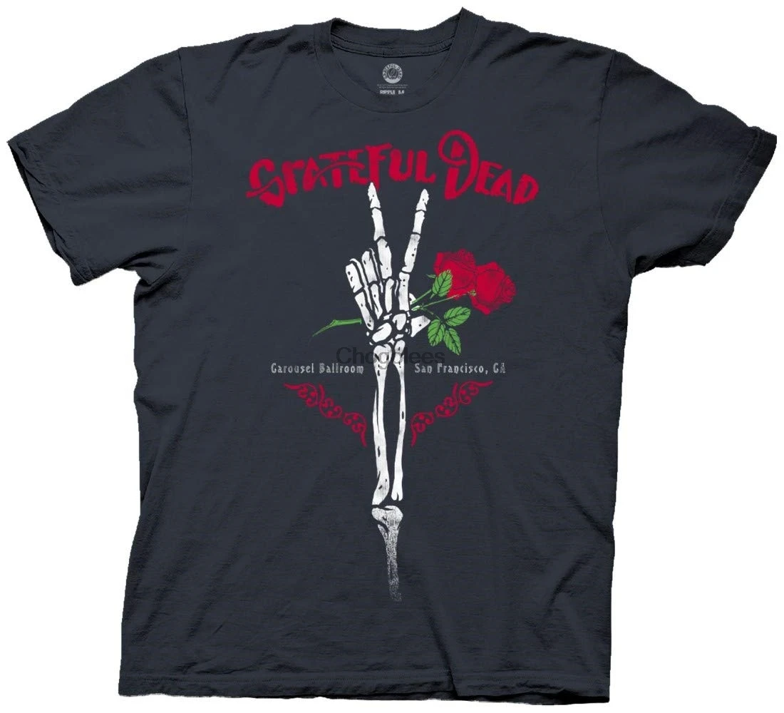 Рубашка с волнистым переплетением и надписью Grateful Dead Skeleton Peace Finger Hand |