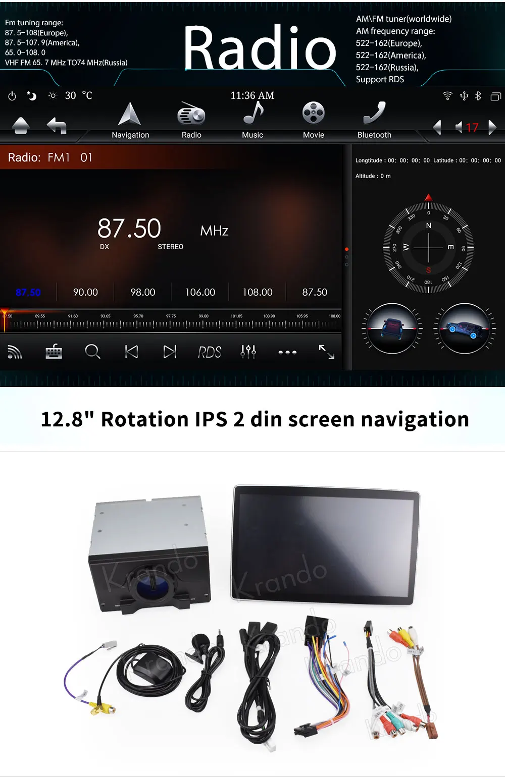 Krando 12," Тесла Android 8,1 Автомобильный мультимедийный плеер радио нет DVD плеер для Toyota/Suzuki/Nissan/Lexus gps навигация