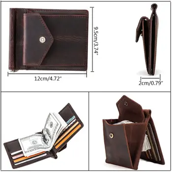 

Men's Business Genuine Leather Wallet Pocket Credit Card Holder Bifold Purse H8WD