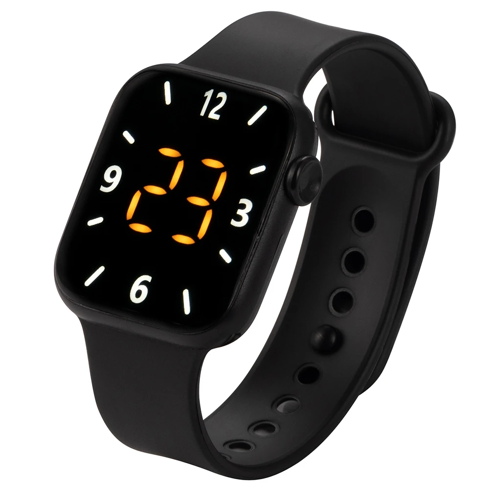 Hot Sales Led Women Men Digital Electronic Watch Fashion Square Dial Silicone Strap Waterproof Clock Men's Sport Watches Relogio