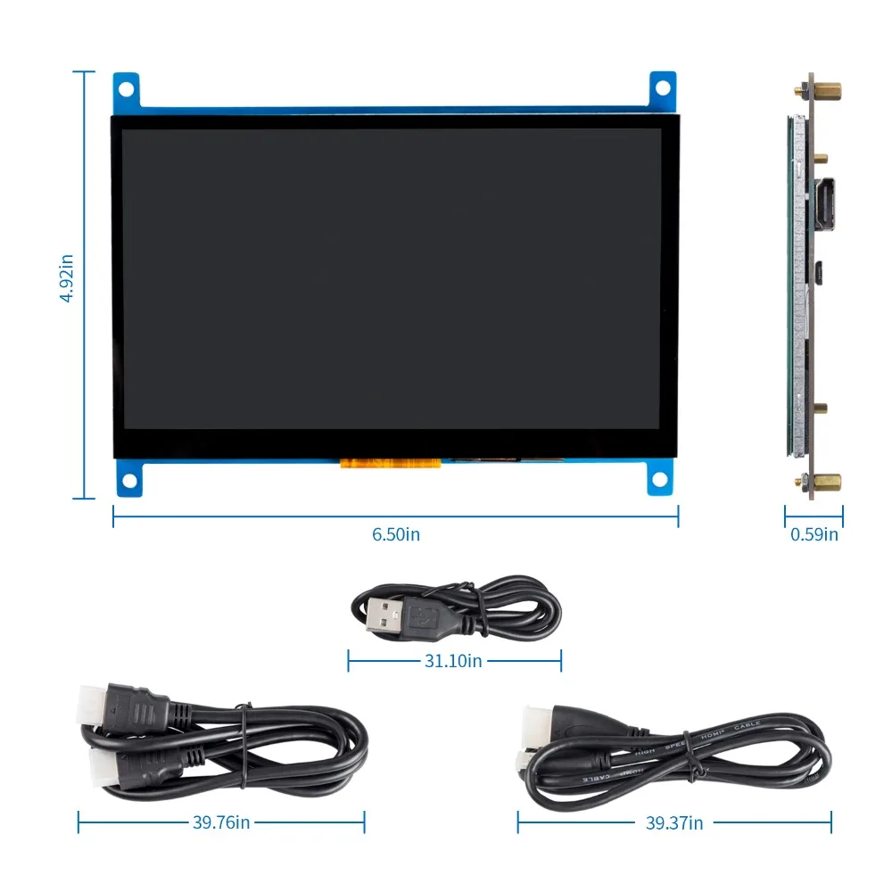 Sunfower Raspberry Pi 4 дисплей сенсорный экран 7 дюймов HDMI 1024 × 600 USB ips ЖК-экран дисплей монитор для Raspberry Pi 4 3