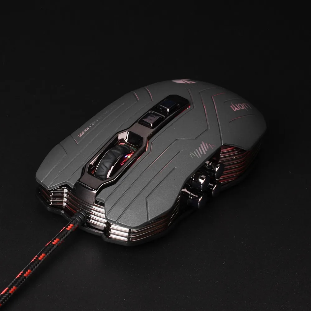 G5 3D полная скорость фотоэлектрическая плетеная Проводная оптическая игровая мышь с 3200 dpi 9 клавиши кнопки для видеоигр