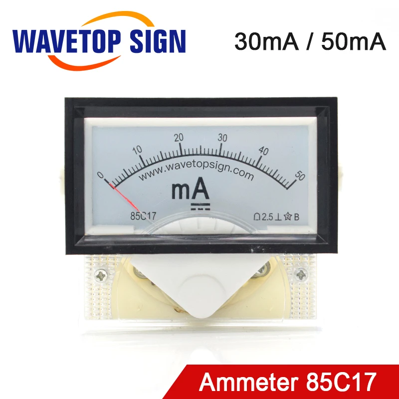 Laser Ammeter 30mA 50mA Analog Amp Panel Meter Current for Laser Engraver Cutter