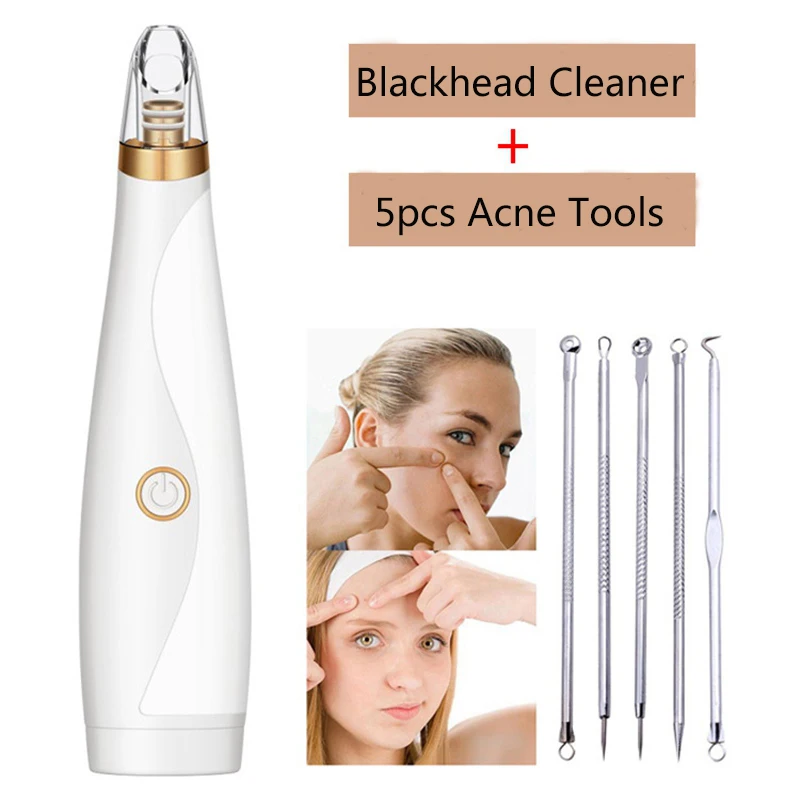 3 In 1 Blackhead Remover Skin Face Care Pore Cleaning Removal Vacuum Suction Facial Cleaning Tools Acne Pimple Tool
