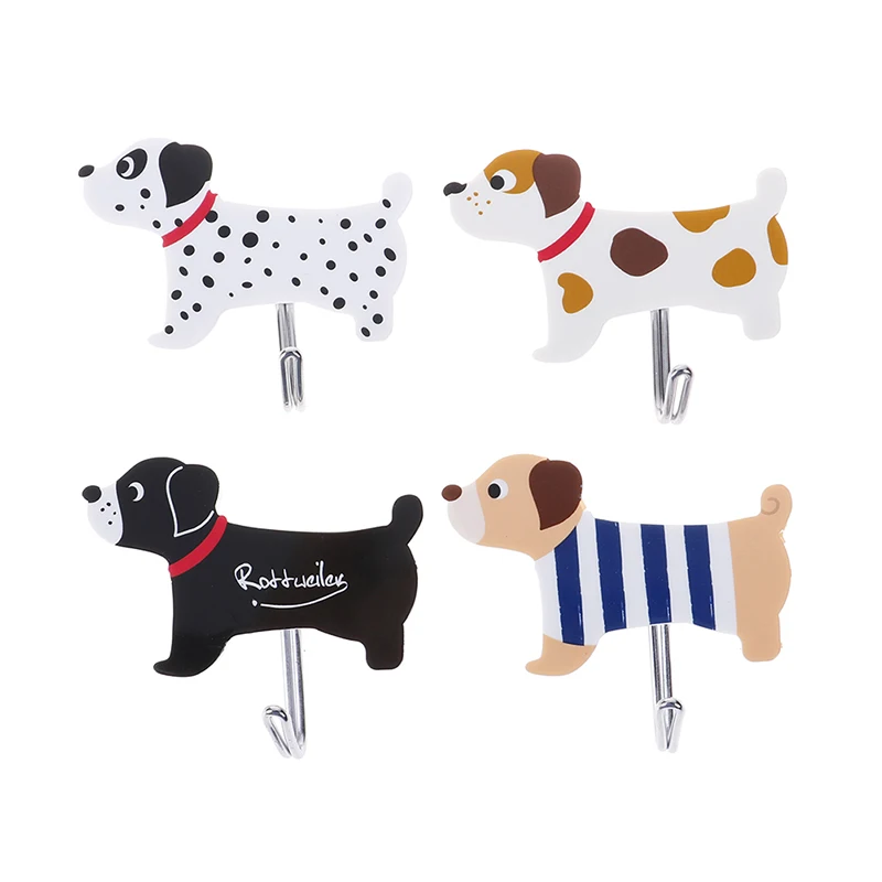 

2pcs/set dog non-trace stick hooks wall door hanger organizer random pattern