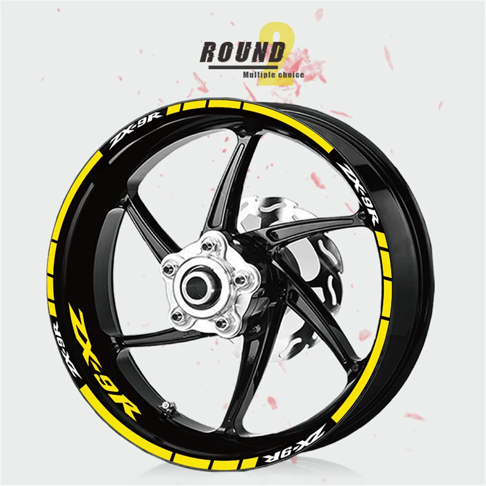 

Wheel stickers personalized stripes reflective motorcycle stickers waterproof sunscreen wheel stickers FOR KAWASAKI zx-9r zx9r