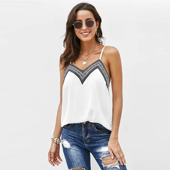

Camisole Render Vest Women's 2020 Summer Underwear Outer Wear Loose-Fit Tanks & Camis Embroidered Dungaree Tops tees