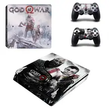 PS4 тонкие наклейки God of War Play станция 4 тонкие виниловые наклейки на кожу Pegatinas для playstation 4 тонкая консоль и контроллер