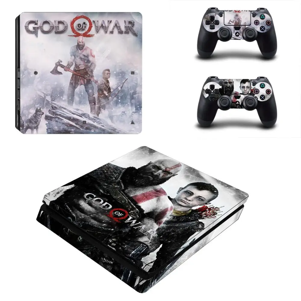 PS4 тонкие наклейки God of War Play станция 4 виниловые на кожу Pegatinas для playstation тонкая