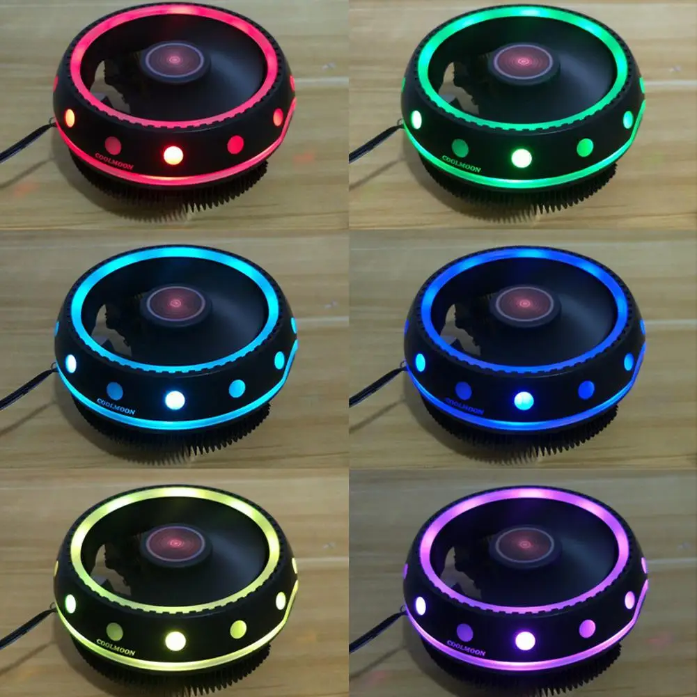 RGB светодиодный процессор радиатор с системой охлаждения для Intel LGA1155/775/AMD4/AM3+ AM2+/FM1 разъем компьютера корпус радиатор охлаждения