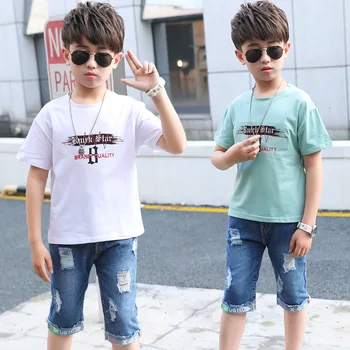 

New Arrival Summer Boys Clothes Set Casual Kids Sports Suits Cotton Short Sleeve T-shirts Pullover Children's Clothing Set 2 Pcs