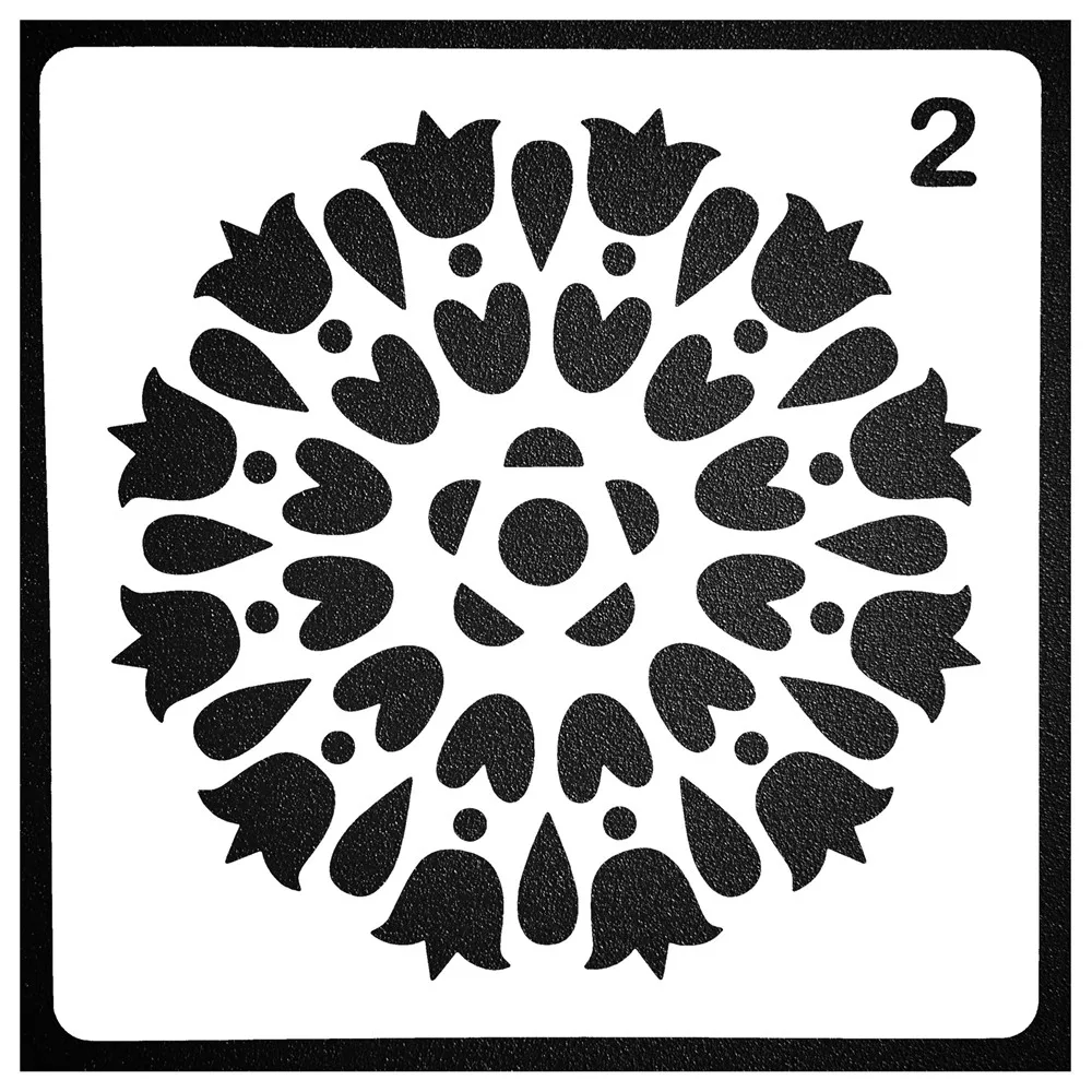 Stencil A3 Per Sovrapposizione Mandala – Plastica Per Pittura Murale, Scrapbooking E Goffratura 29,7x42cm