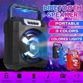 

LED bluetooth Speaker Portable Wireless Loudspeakers For Phone Computer Stereo Music Surround Outdoor Speakers Box Support FM TF