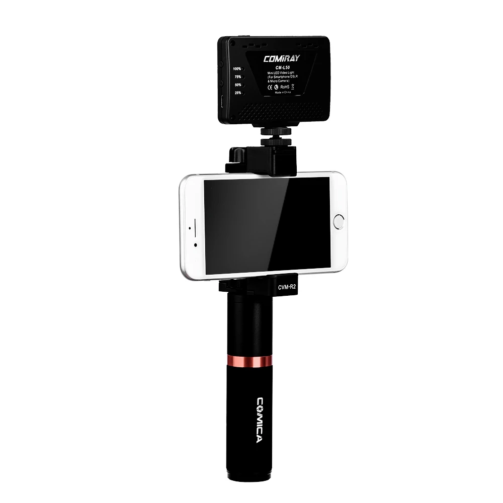 Comica CVM-R2 смартфон видео Rig Рукоятка Ручка Комплект стабилизатора для iPhone X 8 7 6s Plus для samsung мобильный телефон Huawei и т. Д