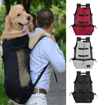 

HEYPET Breathable Dog Carrier Bag for Large Dogs Golden Retriever Bulldog Backpack Adjustable Big Dog Travel Bags Pets Products
