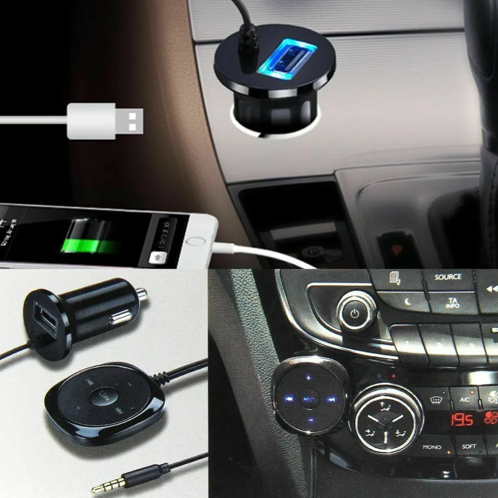TOSPRA 3,5 мм AUX Автомобильный Bluetooth 4,2 стерео приемник беспроводной аудио динамик музыка потоковое аудио адаптер микрофон