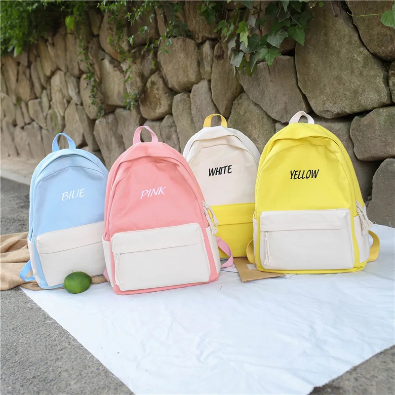 

INS Super Fire Backpack Women's Korean-style Harajuku Ulzzang High School Schoolbag Simple Versatile Backpack