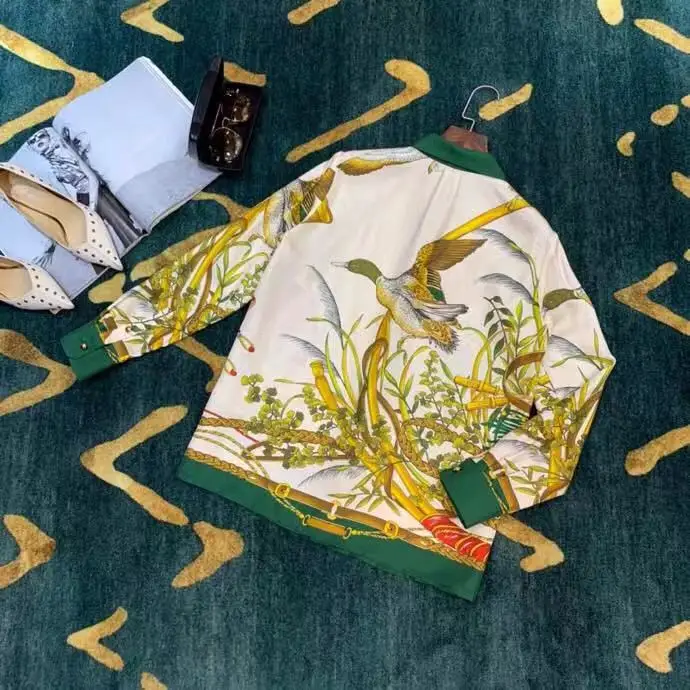 AH12278, модные женские блузки и рубашки,, Подиумные, Роскошные, известный бренд, Европейский дизайн, вечерние, стильная женская одежда